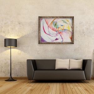 Tablou inramat - Neela Pushparaj - Cercuri fara sfarsit, 70 x 90 cm - Img 2