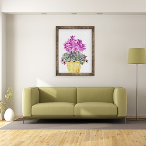 Tablou inramat - Neela Pushparaj - Cyclamen, 60 x 80 cm - Img 2