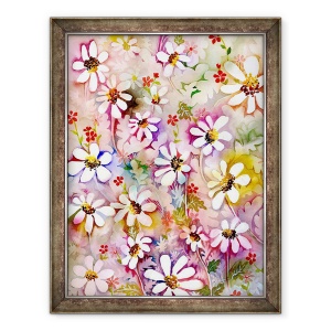 Tablou inramat - Neela Pushparaj - Daisies Galore, 70 x 90 cm