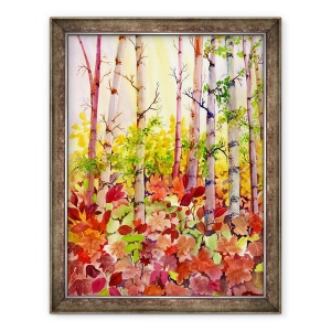 Tablou inramat - Neela Pushparaj - Paduri de toamna, 70 x 90 cm