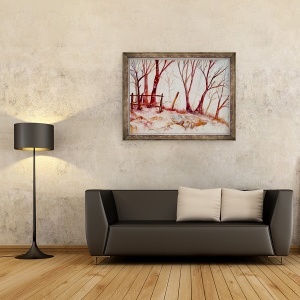 Tablou inramat - Neela Pushparaj - Umbra Copaci, 70 x 90 cm - Img 2