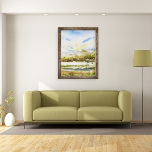 Tablou inramat - Neela Pushparaj - Ziua insorita, 60 x 80 cm - Img 2