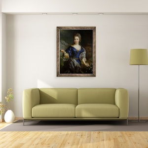 Tablou inramat - Nicholas de Largilliere - Marie-Anne de Bourbon 1666-1739 Printesa de Conti, 60 x 80 cm - Img 2