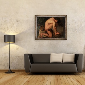 Tablou inramat - Nicolai Abraham Abildgaard - Philoctetes Ranit, 70 x 90 cm - Img 2
