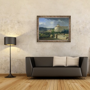 Tablou inramat - Nicolas Antoine Taunay - Vedere la Villa Medici, Roma, 60 x 80 cm - Img 2