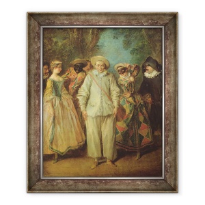 Tablou inramat - Nicolas Lancret - Actorii Commedia dellArte, 50 x 60 cm