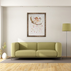Tablou inramat - Nicolas Robert - Zephyr din La Guirlande de Julie, 60 x 80 cm - Img 2