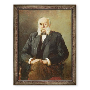 Tablou inramat - Nikolai Aleksandrovich Yaroshenko - Portretul lui Ivan Gontcharov, 70 x 90 cm