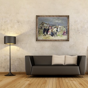 Tablou inramat - Nikolai Pimonenko - O victima a fanatismului, 70 x 90 cm - Img 2