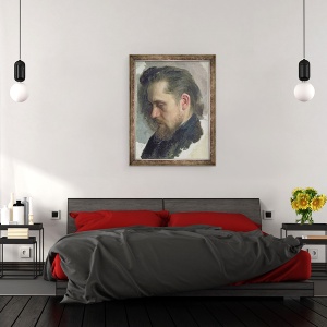 Tablou inramat - Nikolai Vasilievich Nevrev - Portretul autorului Nikolay Pomyalovsky, 70 x 90 cm - Img 3