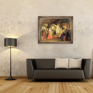 Tablou inramat - Nikolai Vasilievich Nevrev - Printul Roman de Halych-Volinia primind ambasadorii Papei Inocent al III-lea, 60 x 80 cm - Img 2