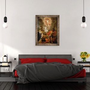 Tablou inramat - Noel Coypel - invierea lui Hristos, 70 x 90 cm - Img 3