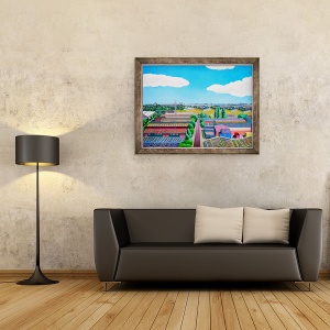 Tablou inramat - Noel Paine - Thames Gateway de vara, 60 x 80 cm - Img 2