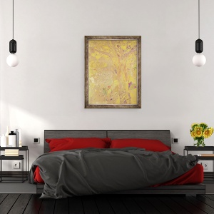 Tablou inramat - Odilon Redon - Arbore galben panou decorativ pentru resedinta Domecy, 70 x 90 cm - Img 3
