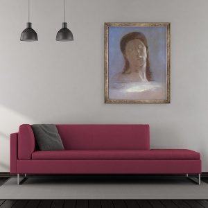 Tablou inramat - Odilon Redon - Ochii inchisi, 50 x 60 cm - Img 2