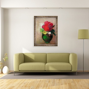 Tablou inramat - Odilon Redon - Poppy Rosu, 60 x 80 cm - Img 2