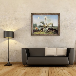 Tablou inramat - Otto Marseus van Schrieck - Bush de brusture, 60 x 80 cm - Img 2