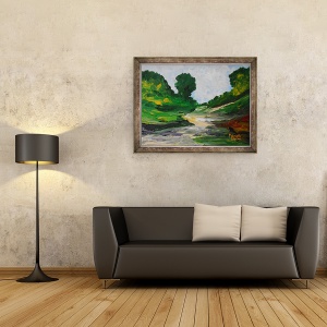Tablou inramat - Patricia Brintle - O plimbare in Ennery, 70 x 90 cm - Img 2