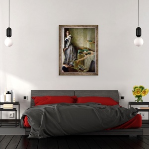 Tablou inramat - Paul Baudry - Portret De Charlotte Corday 1768-93, 70 x 90 cm - Img 3
