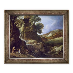 Tablou inramat - Paul Brill - Hristos ispitit in pustie, 50 x 60 cm