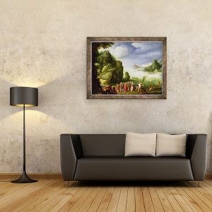 Tablou inramat - Paul Brill - Hristos Vindecarea celor posedati de Gerasa, 60 x 80 cm - Img 2
