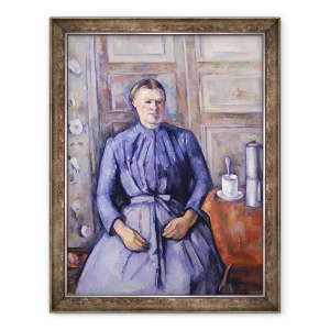 Tablou inramat - Paul Cezanne - Femeie cu o oala de cafea, 70 x 90 cm