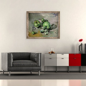 Tablou inramat - Paul Cezanne - Mere Verzi, 50 x 60 cm - Img 2