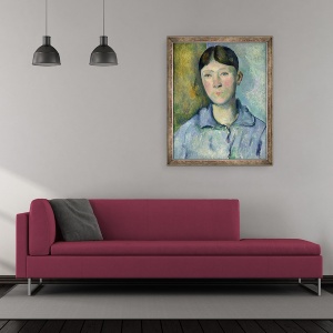 Tablou inramat - Paul Cezanne - Portret De Madame Cezanne, 50 x 60 cm - Img 2