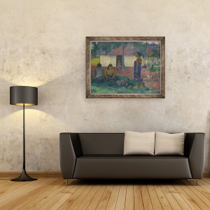 Tablou inramat - Paul Gauguin - De ce esti suparat? Nu Te Aha Oe Riri, 60 x 80 cm - Img 2
