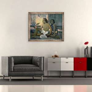 Tablou inramat - Paul Gauguin - Eiaha Ohipa sau Tahitieni intr-o camera, 50 x 60 cm - Img 2
