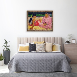 Tablou inramat - Paul Gauguin - Femei din Tahiti, Pe plaja, 60 x 80 cm - Img 3
