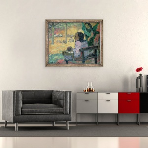 Tablou inramat - Paul Gauguin - Fii Nasterea Domnului, 50 x 60 cm - Img 2
