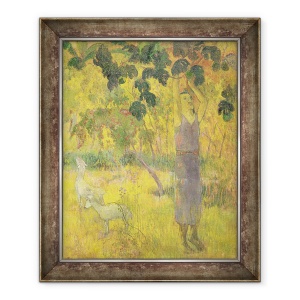 Tablou inramat - Paul Gauguin - Omul cules de fructe dintr-un copac, 50 x 60 cm