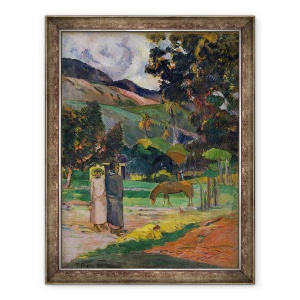 Tablou inramat - Paul Gauguin - Peisaj Tahitian, 70 x 90 cm