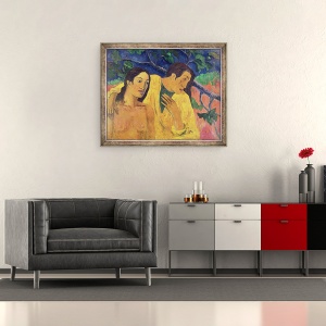 Tablou inramat - Paul Gauguin - Zborul sau Idila Tahitiana, 50 x 60 cm - Img 2