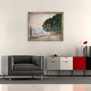 Tablou inramat - Paul Signac - Padure langa St Tropez, 50 x 60 cm - Img 2