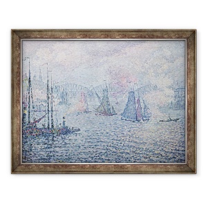 Tablou inramat - Paul Signac - Portul Rotterdam, sau Fumes, 70 x 90 cm