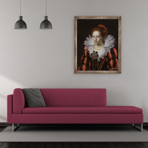Tablou inramat - Paulus Moreelse - Portret De O Tanara Doamna, 50 x 60 cm - Img 2