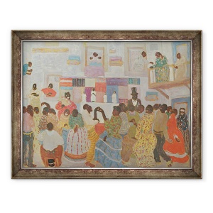 Tablou inramat - Pedro Figari - Dansatori in Haiti, 60 x 80 cm