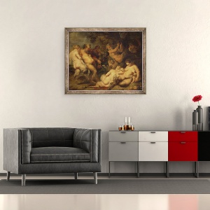 Tablou inramat - Peter Paul Rubens - Bacchanal, 50 x 60 cm - Img 2