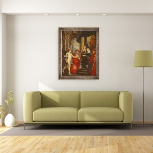Tablou inramat - Peter Paul Rubens - Ciclul Medici, Tratatul de la Angouleme 30 aprilie 1619, 60 x 80 cm - Img 2