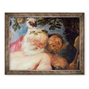 Tablou inramat - Peter Paul Rubens - Drunken Silenus sprijinit de satiri, 60 x 80 cm