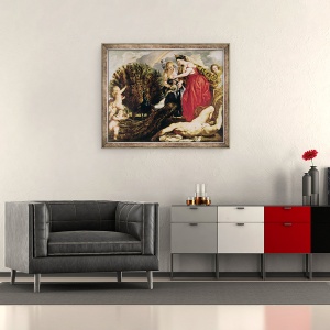 Tablou inramat - Peter Paul Rubens - Juno si Argus, 50 x 60 cm - Img 2
