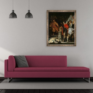 Tablou inramat - Peter Paul Rubens - Mucius Scaevola inaintea lui Lars Porsena, 50 x 60 cm - Img 2