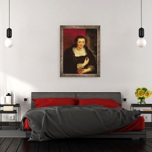 Tablou inramat - Peter Paul Rubens - Portret De Isabella Brant, 70 x 90 cm - Img 3