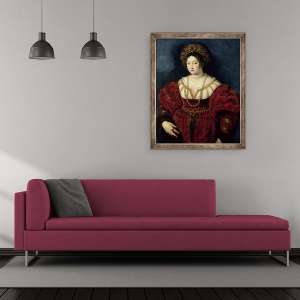Tablou inramat - Peter Paul Rubens - Portret postum al Isabellei dEste, Marchiza de Mantua 1474-1539, 50 x 60 cm - Img 2
