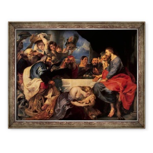 Tablou inramat - Peter Paul Rubens - Sarbatoarea in casa lui Simon Fariseul, 70 x 90 cm