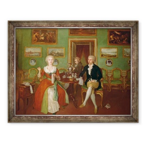 Tablou inramat - Philip Reinagle - Vedere a unui salon, 70 x 90 cm