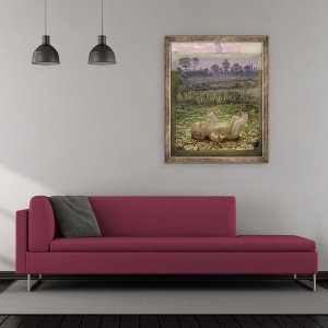 Tablou inramat - Philipp Otto Runge - Detaliu al Mortii a doua versiune, 70 x 85 cm - Img 2