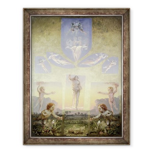 Tablou inramat - Philipp Otto Runge - Un studiu pentru cea de-a doua versiune a Dimineata, 60 x 80 cm